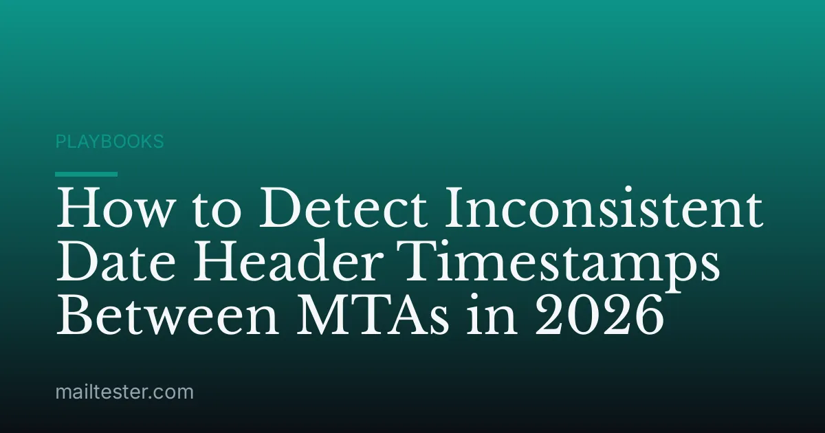 How to Detect Inconsistent Date Header Timestamps Between MTAs in 2026