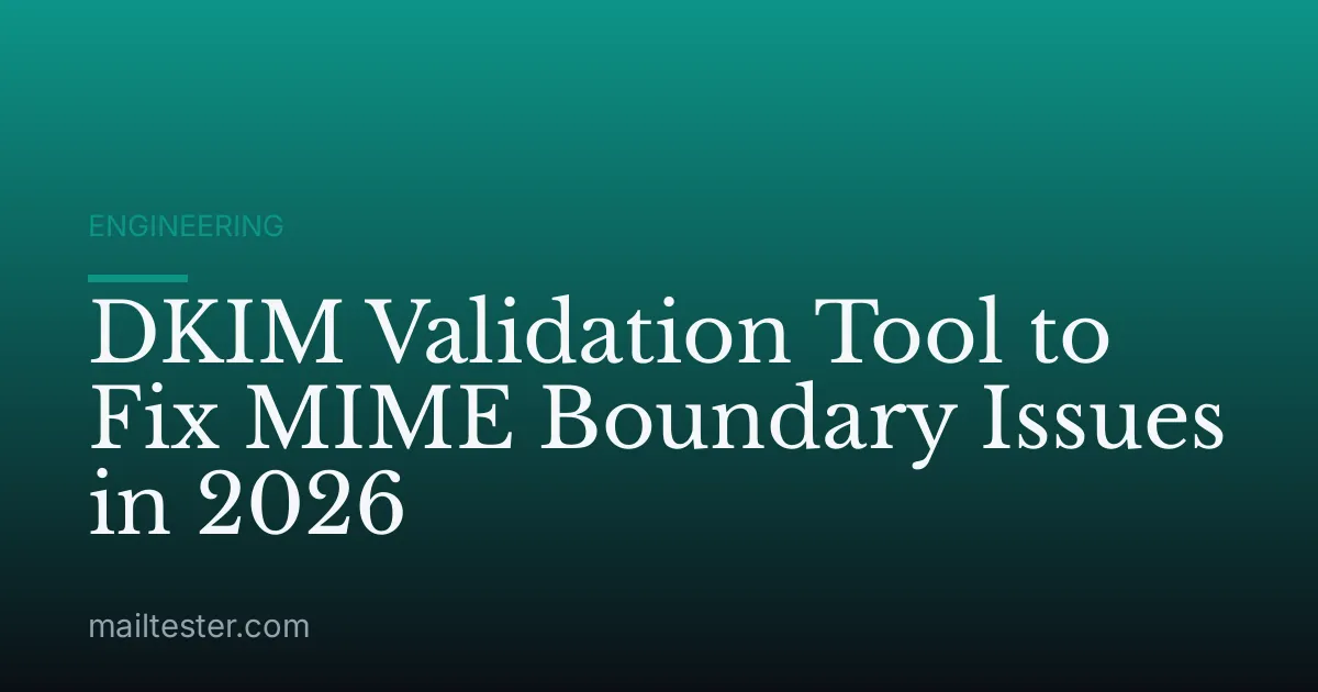 DKIM Validation Tool to Fix MIME Boundary Issues in 2026