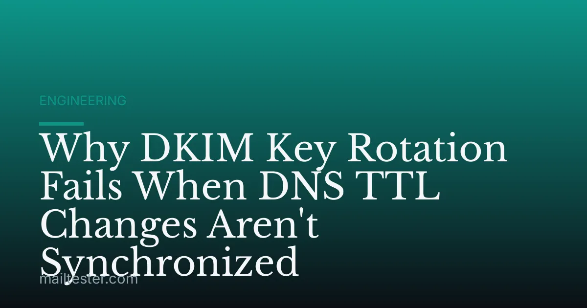 Why DKIM Key Rotation Fails When DNS TTL Changes Aren't Synchronized