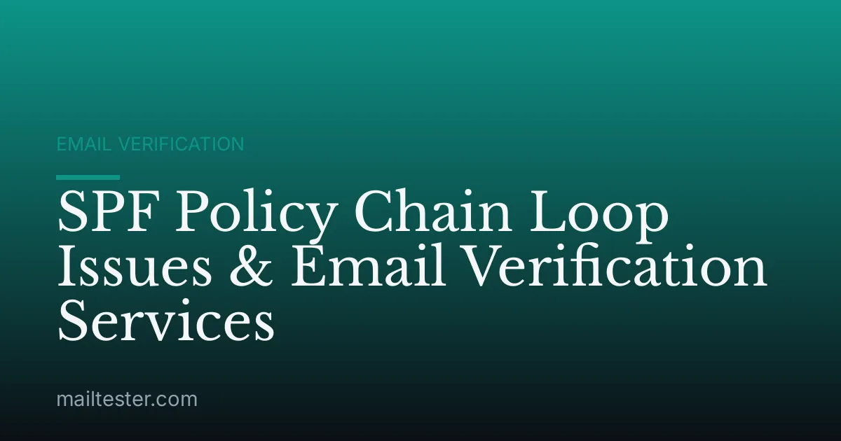 SPF Policy Chain Loop Issues & Email Verification Services