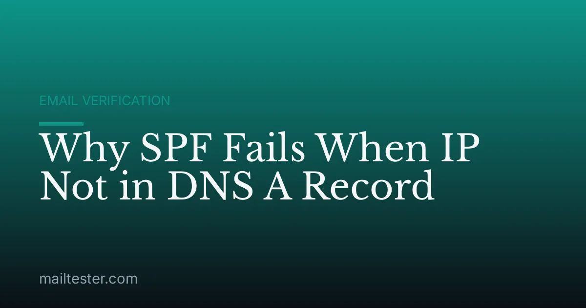 Why SPF Fails When IP Not in DNS A Record