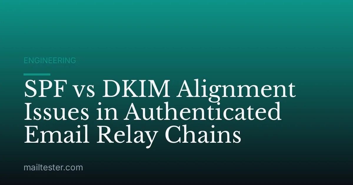 SPF vs DKIM Alignment Issues in Authenticated Email Relay Chains