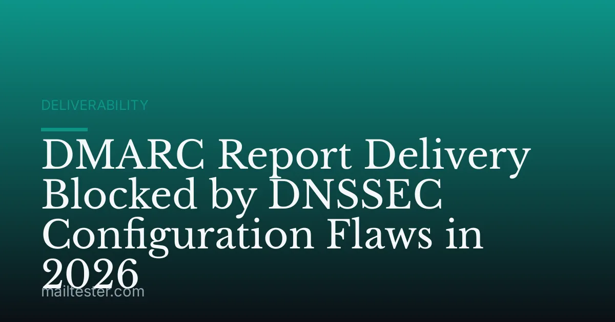DMARC Report Delivery Blocked by DNSSEC Configuration Flaws in 2026