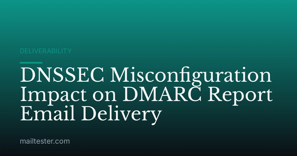 DNSSEC Misconfiguration Impact on DMARC Report Email Delivery