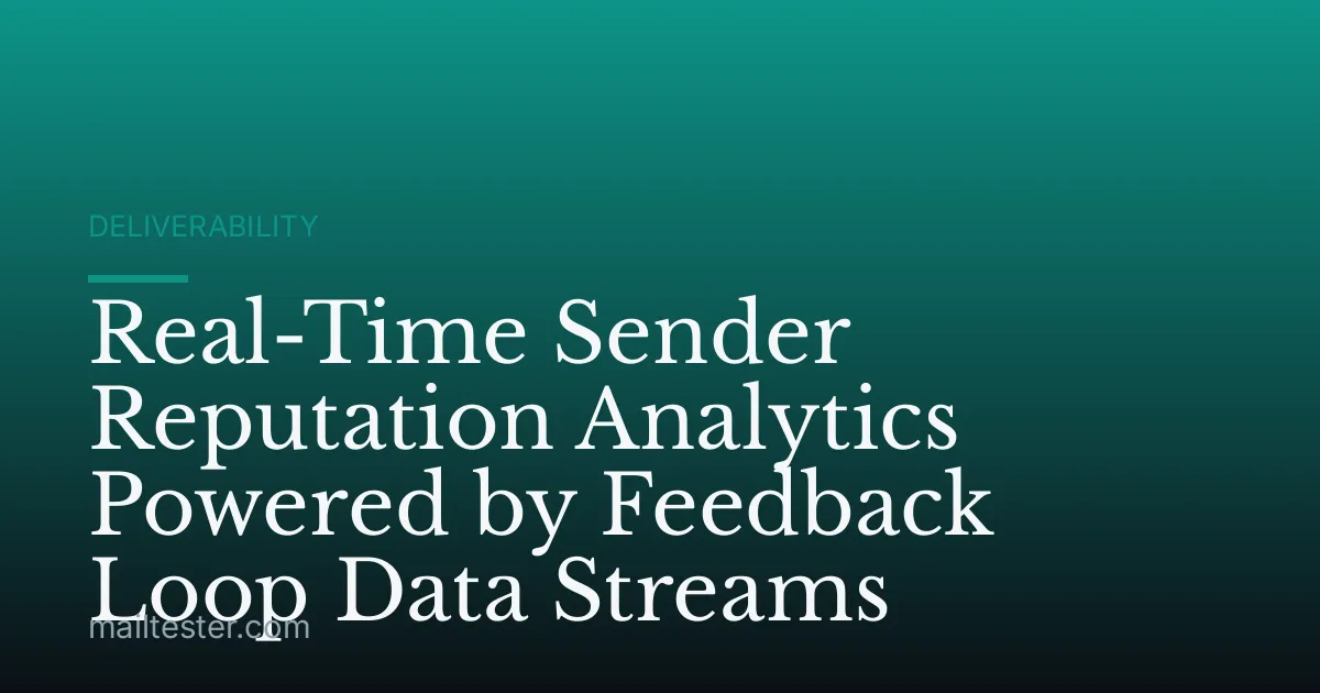 Real-Time Sender Reputation Analytics Powered by Feedback Loop Data Streams