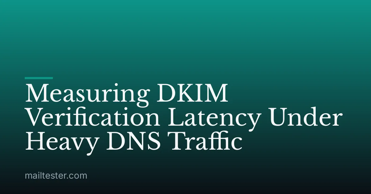 Measuring DKIM Verification Latency Under Heavy DNS Traffic