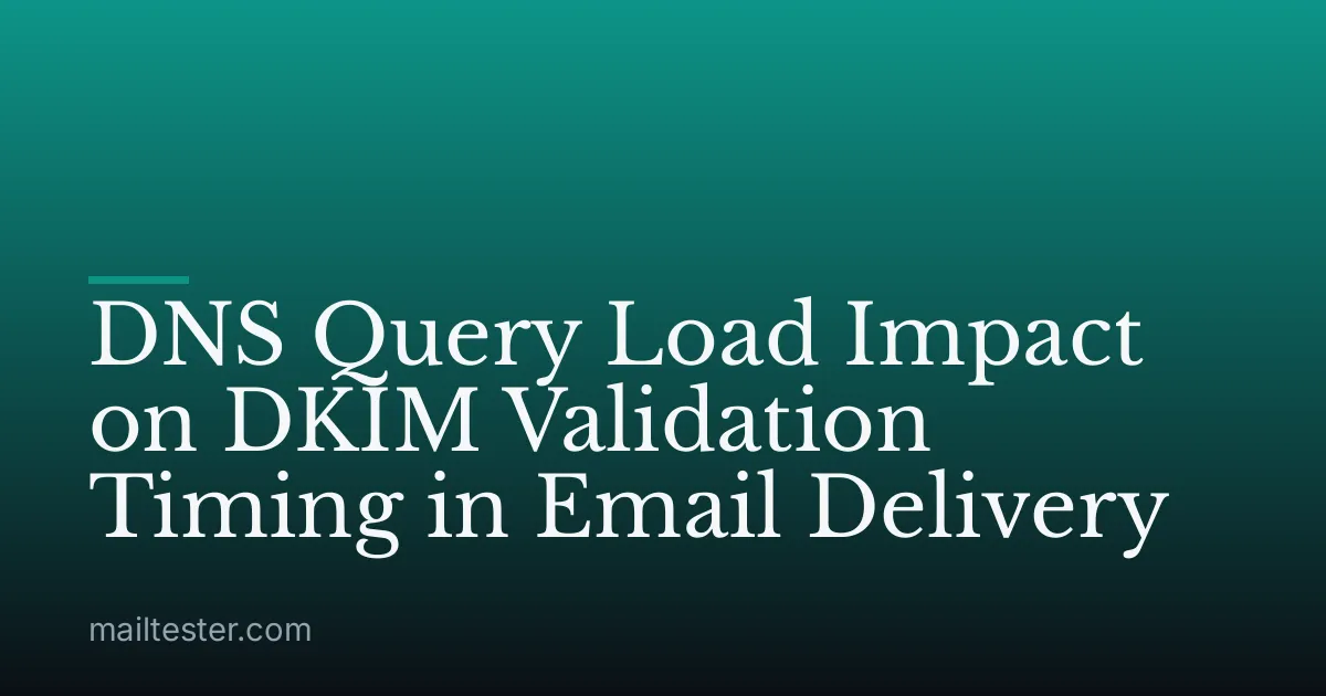 DNS Query Load Impact on DKIM Validation Timing in Email Delivery