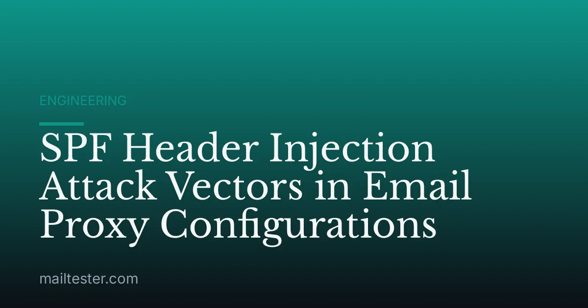 SPF Header Injection Attack Vectors in Email Proxy Configurations