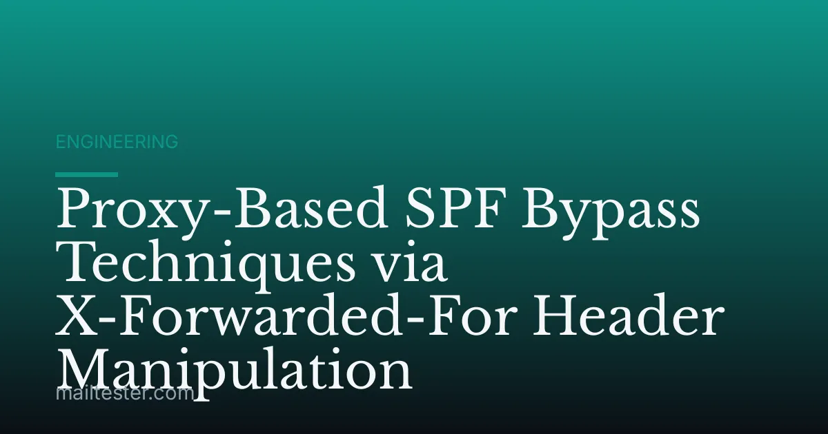 Proxy-Based SPF Bypass Techniques via X-Forwarded-For Header Manipulation