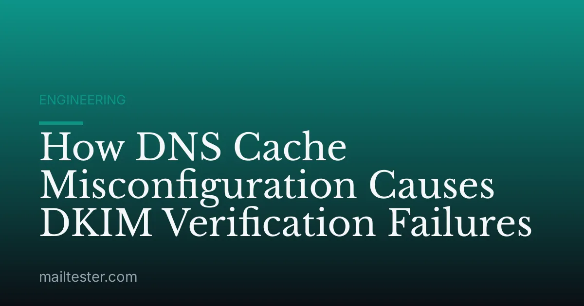 How DNS Cache Misconfiguration Causes DKIM Verification Failures