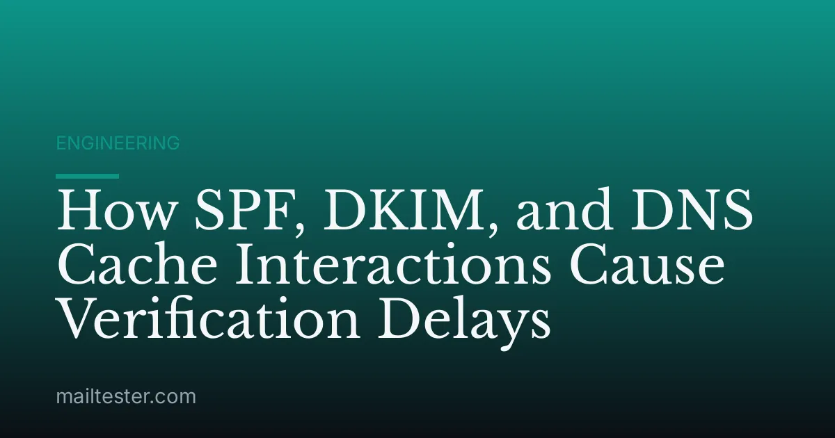 How SPF, DKIM, and DNS Cache Interactions Cause Verification Delays
