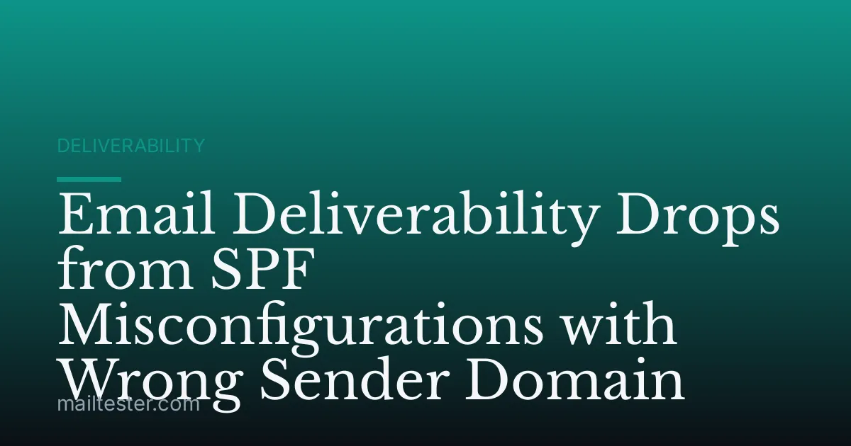 Email Deliverability Drops from SPF Misconfigurations with Wrong Sender Domain