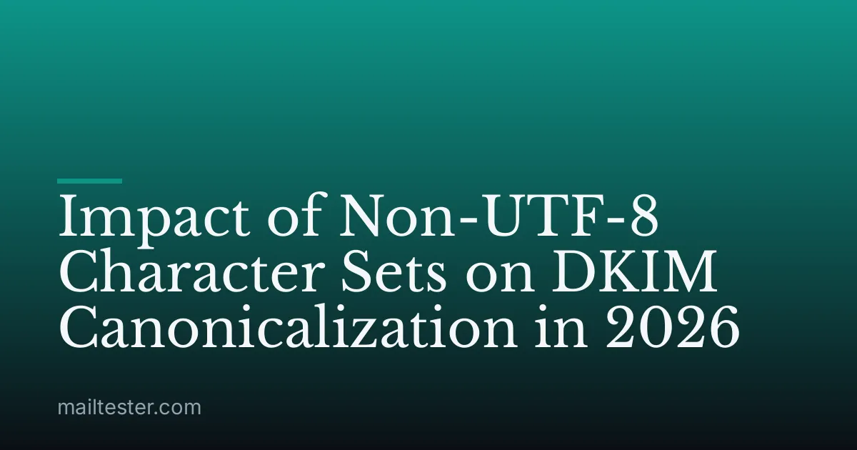 Impact of Non-UTF-8 Character Sets on DKIM Canonicalization in 2026