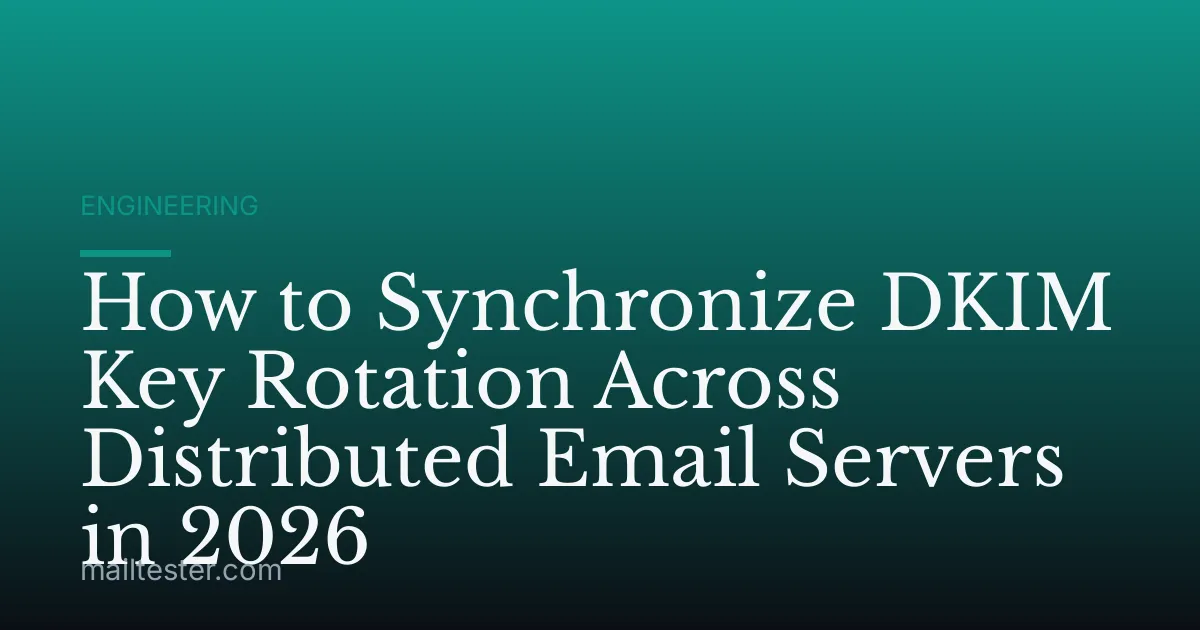 How to Synchronize DKIM Key Rotation Across Distributed Email Servers in 2026