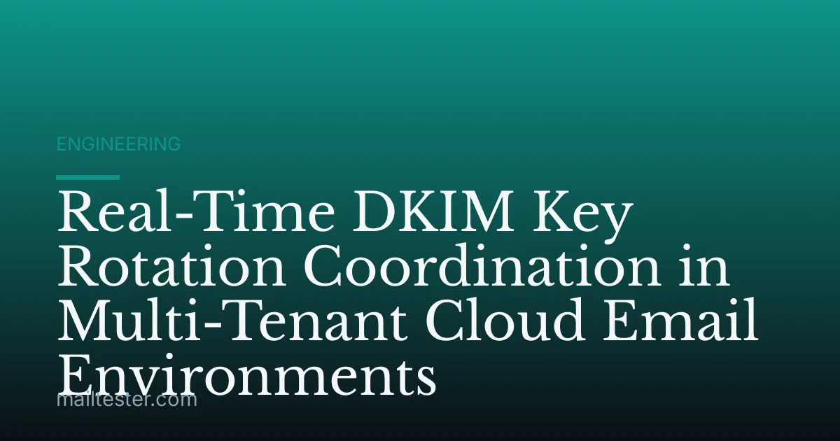 Real-Time DKIM Key Rotation Coordination in Multi-Tenant Cloud Email Environments