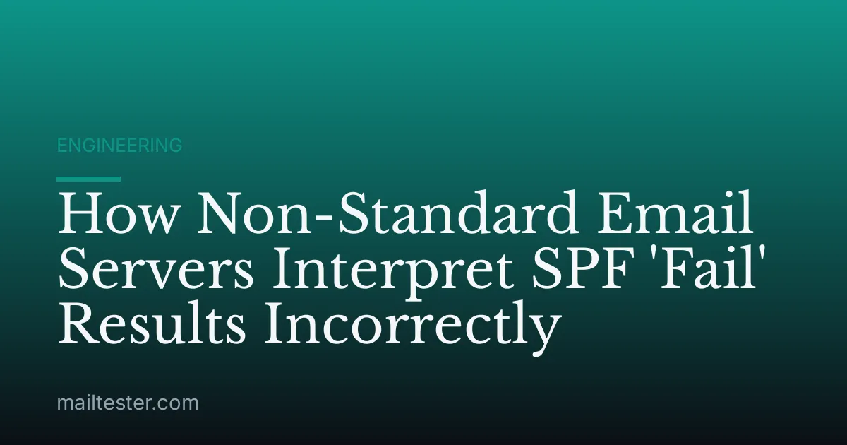 How Non-Standard Email Servers Interpret SPF 'Fail' Results Incorrectly