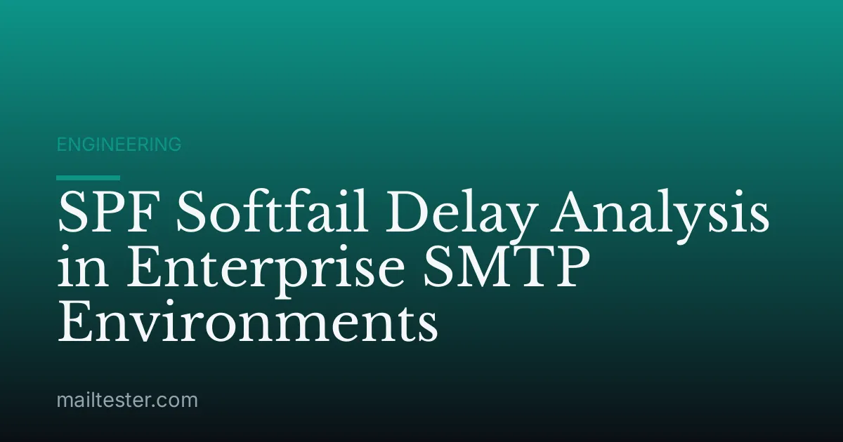 SPF Softfail Delay Analysis in Enterprise SMTP Environments