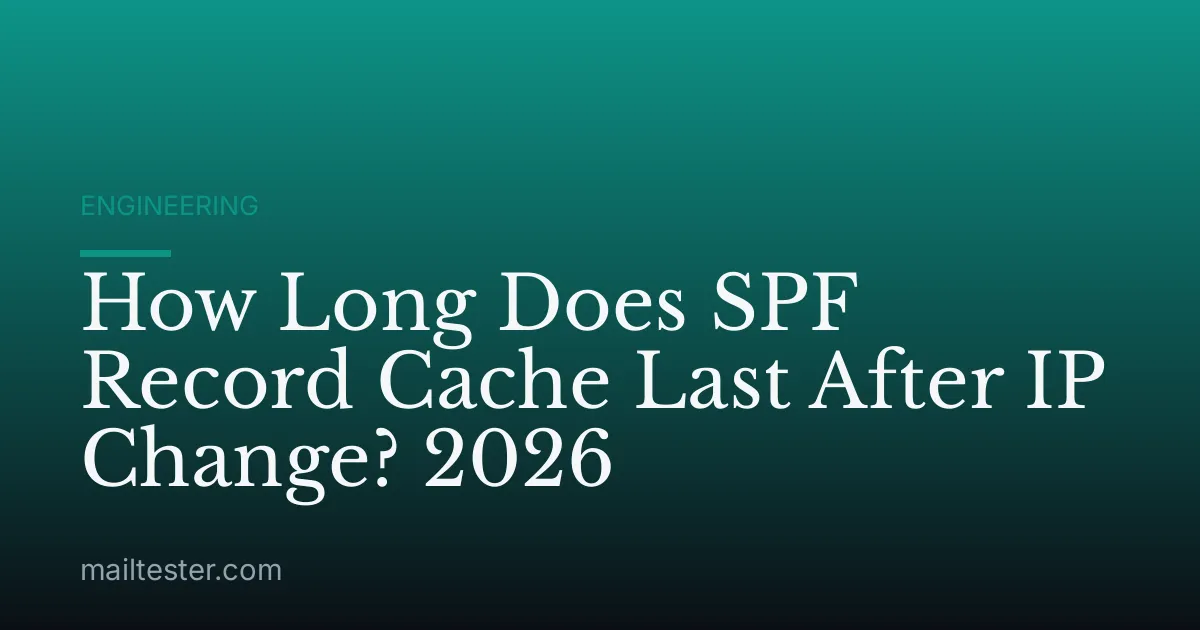 How Long Does SPF Record Cache Last After IP Change? 2026