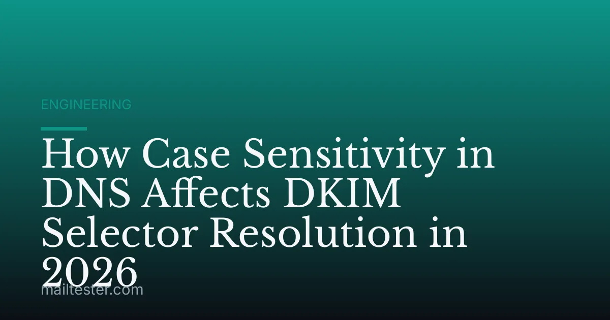 How Case Sensitivity in DNS Affects DKIM Selector Resolution in 2026