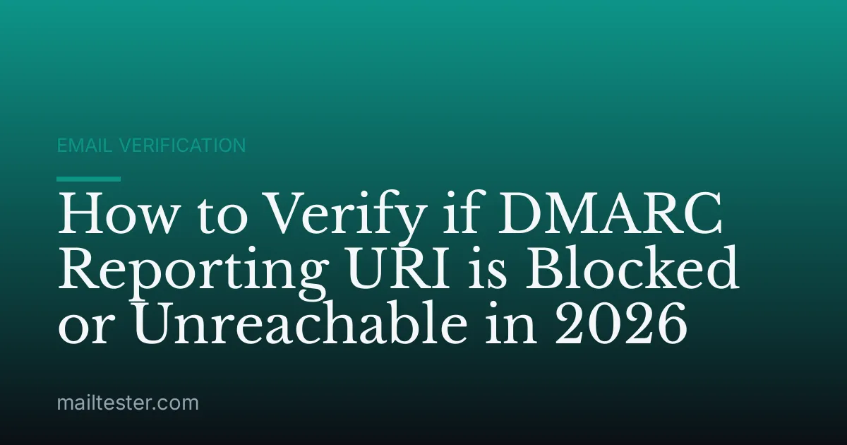 How to Verify if DMARC Reporting URI is Blocked or Unreachable in 2026