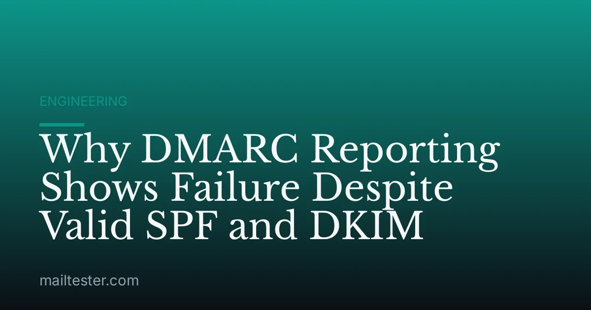 Why DMARC Reporting Shows Failure Despite Valid SPF and DKIM