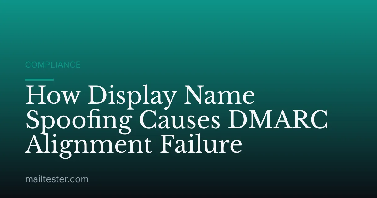 How Display Name Spoofing Causes DMARC Alignment Failure