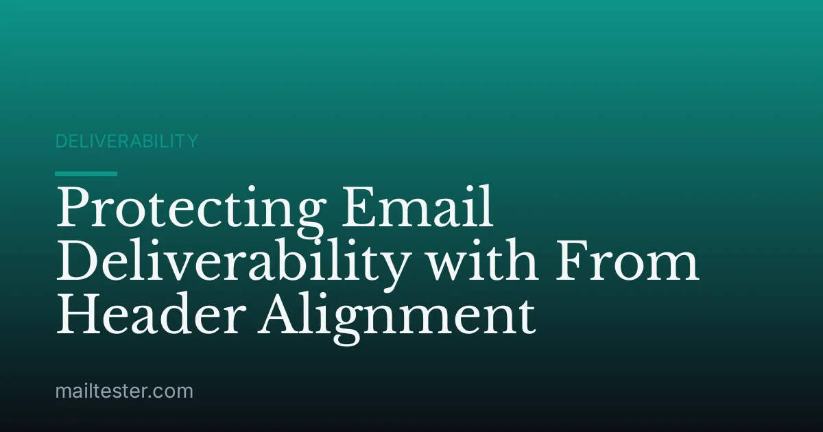 Protecting Email Deliverability with From Header Alignment