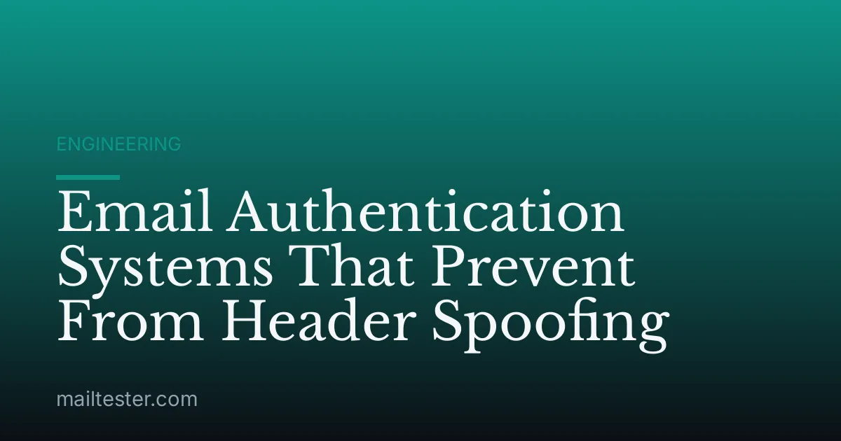 Email Authentication Systems That Prevent From Header Spoofing