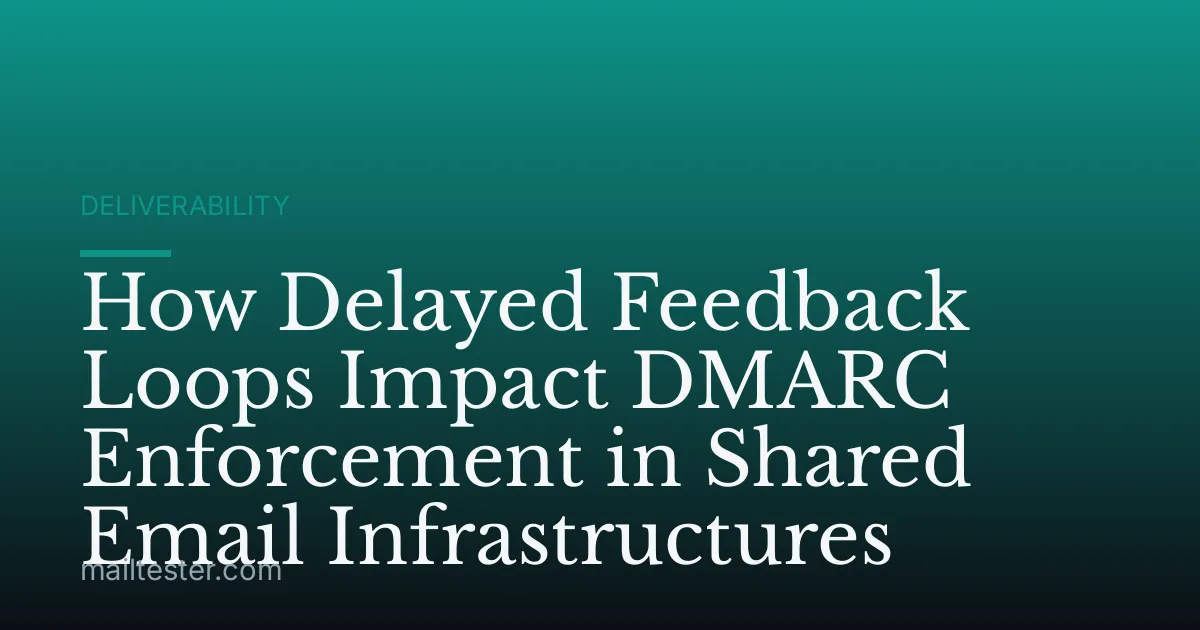 How Delayed Feedback Loops Impact DMARC Enforcement in Shared Email Infrastructures