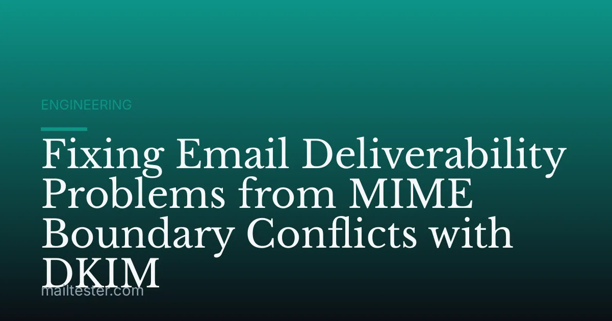 Fixing Email Deliverability Problems from MIME Boundary Conflicts with DKIM