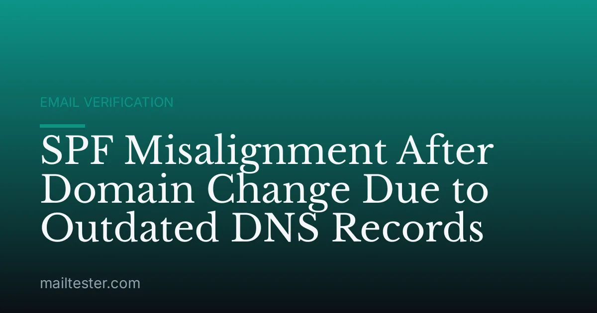 SPF Misalignment After Domain Change Due to Outdated DNS Records