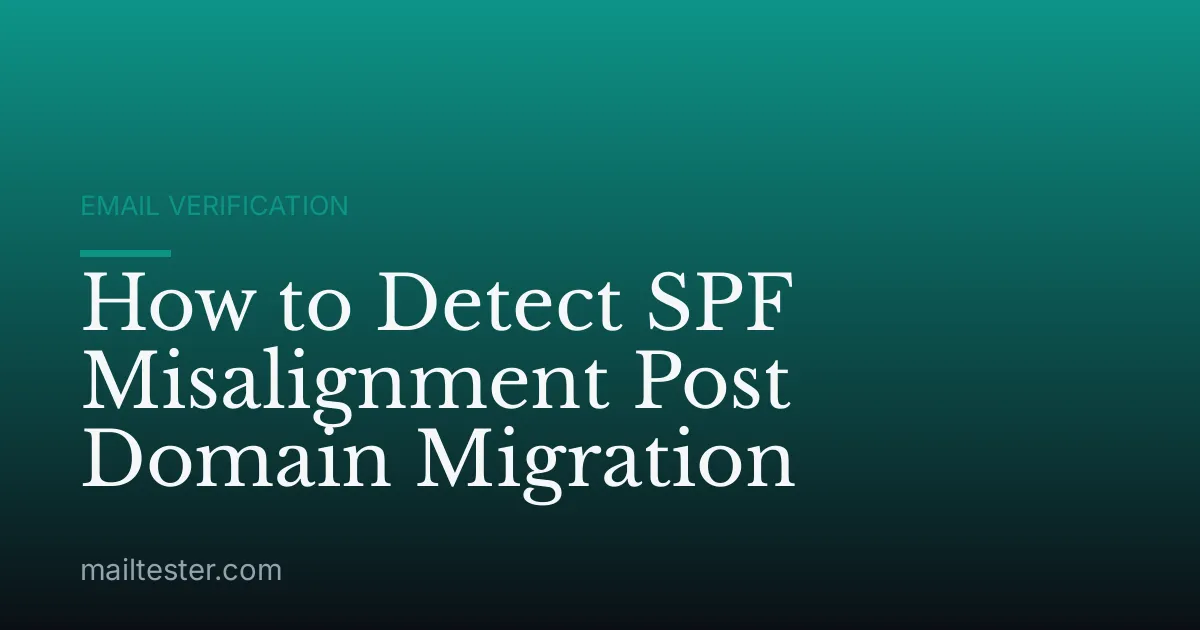 How to Detect SPF Misalignment Post Domain Migration