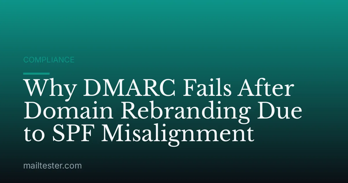 Why DMARC Fails After Domain Rebranding Due to SPF Misalignment