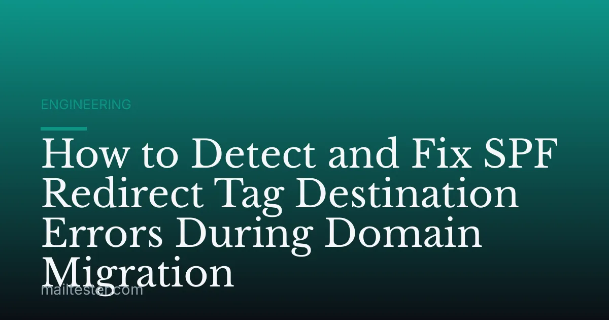 How to Detect and Fix SPF Redirect Tag Destination Errors During Domain Migration