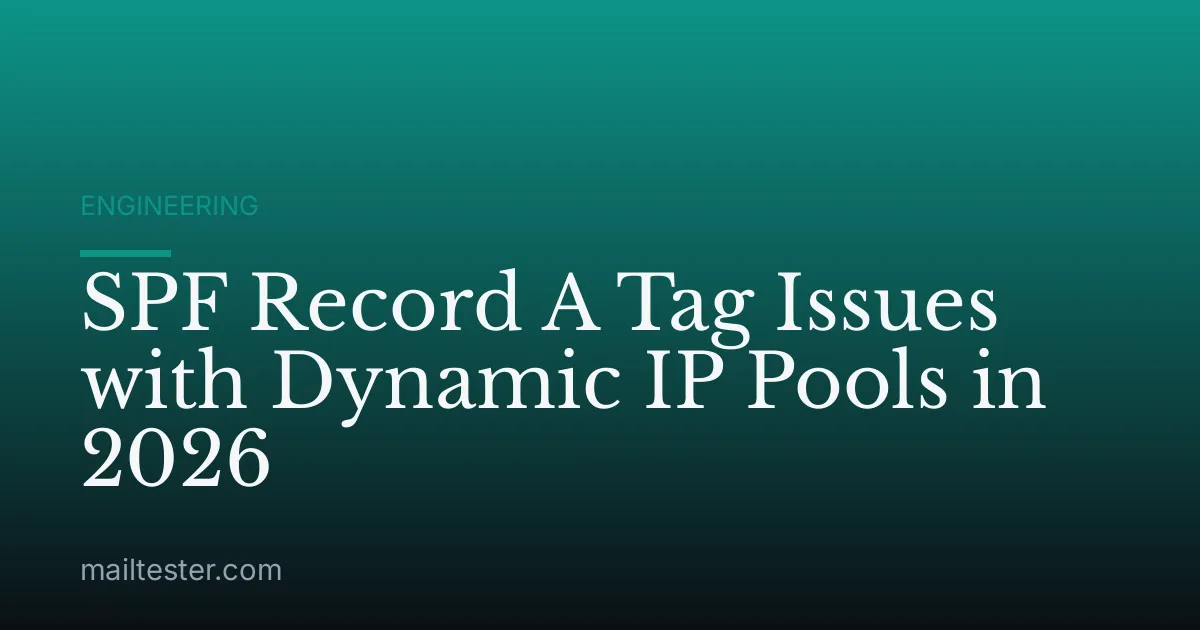 SPF Record A Tag Issues with Dynamic IP Pools in 2026