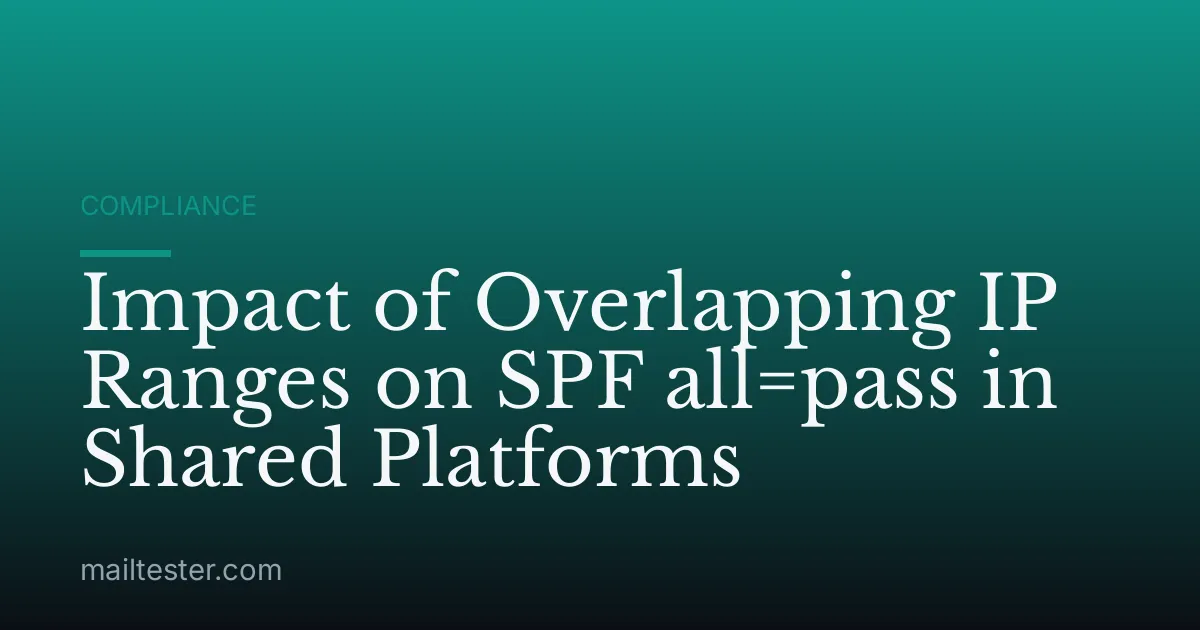Impact of Overlapping IP Ranges on SPF all=pass in Shared Platforms