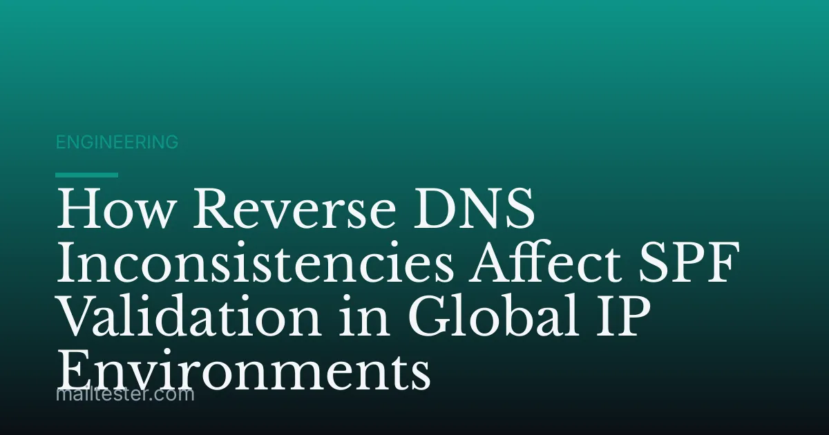 How Reverse DNS Inconsistencies Affect SPF Validation in Global IP Environments