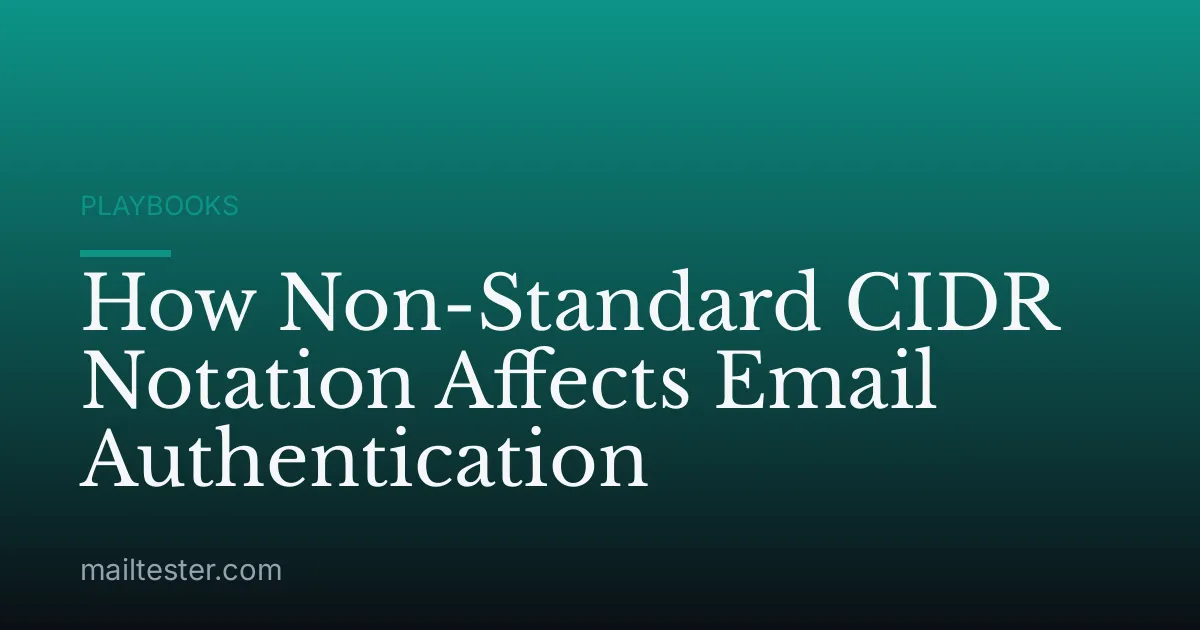 How Non-Standard CIDR Notation Affects Email Authentication