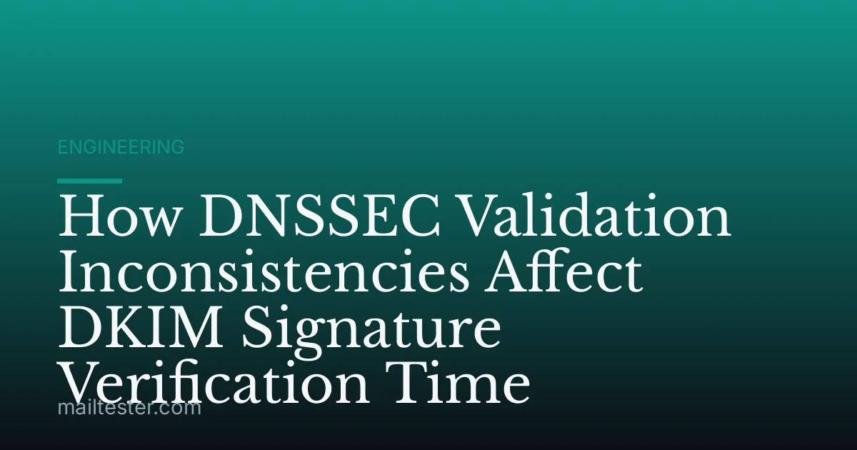 How DNSSEC Validation Inconsistencies Affect DKIM Signature Verification Time