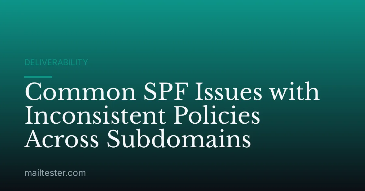 Common SPF Issues with Inconsistent Policies Across Subdomains