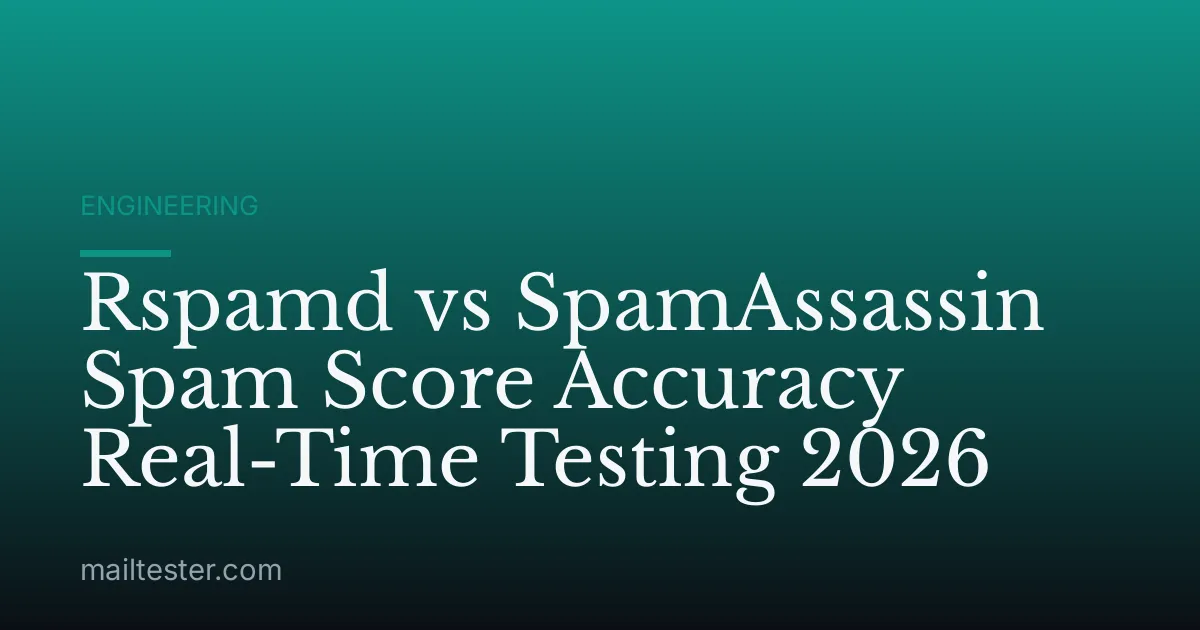 Rspamd vs SpamAssassin Spam Score Accuracy Real-Time Testing 2026