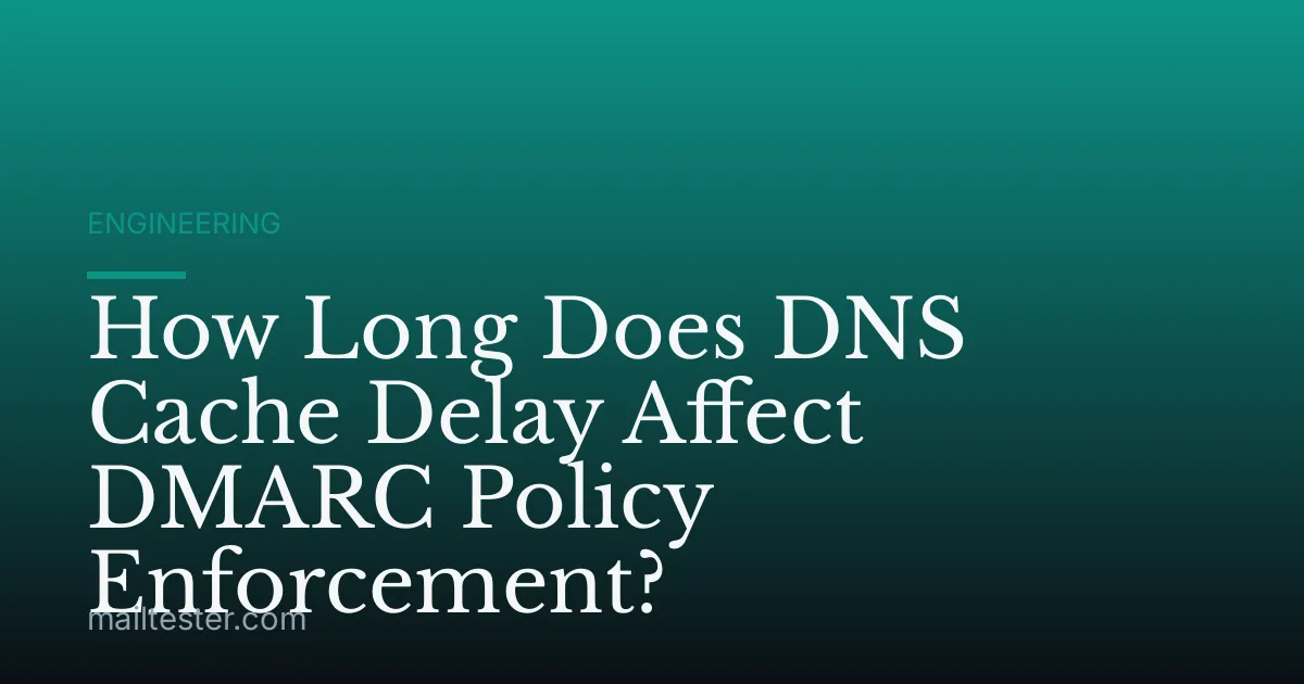 How Long Does DNS Cache Delay Affect DMARC Policy Enforcement?