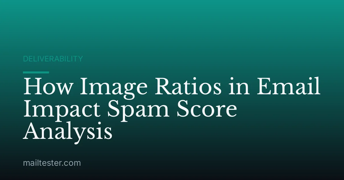 How Image Ratios in Email Impact Spam Score Analysis