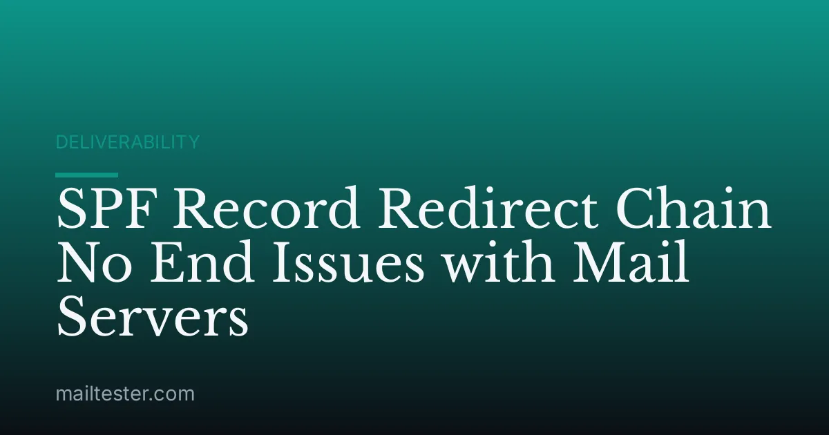 SPF Record Redirect Chain No End Issues with Mail Servers