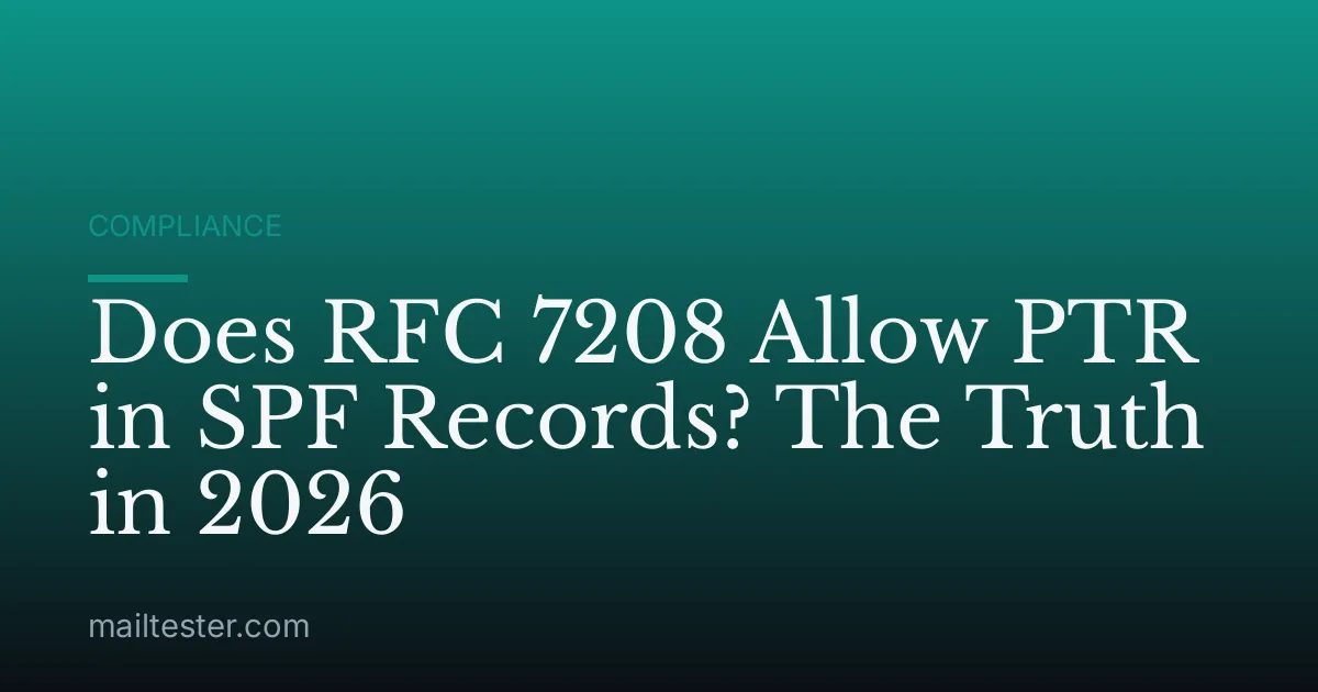 Does RFC 7208 Allow PTR in SPF Records? The Truth in 2026