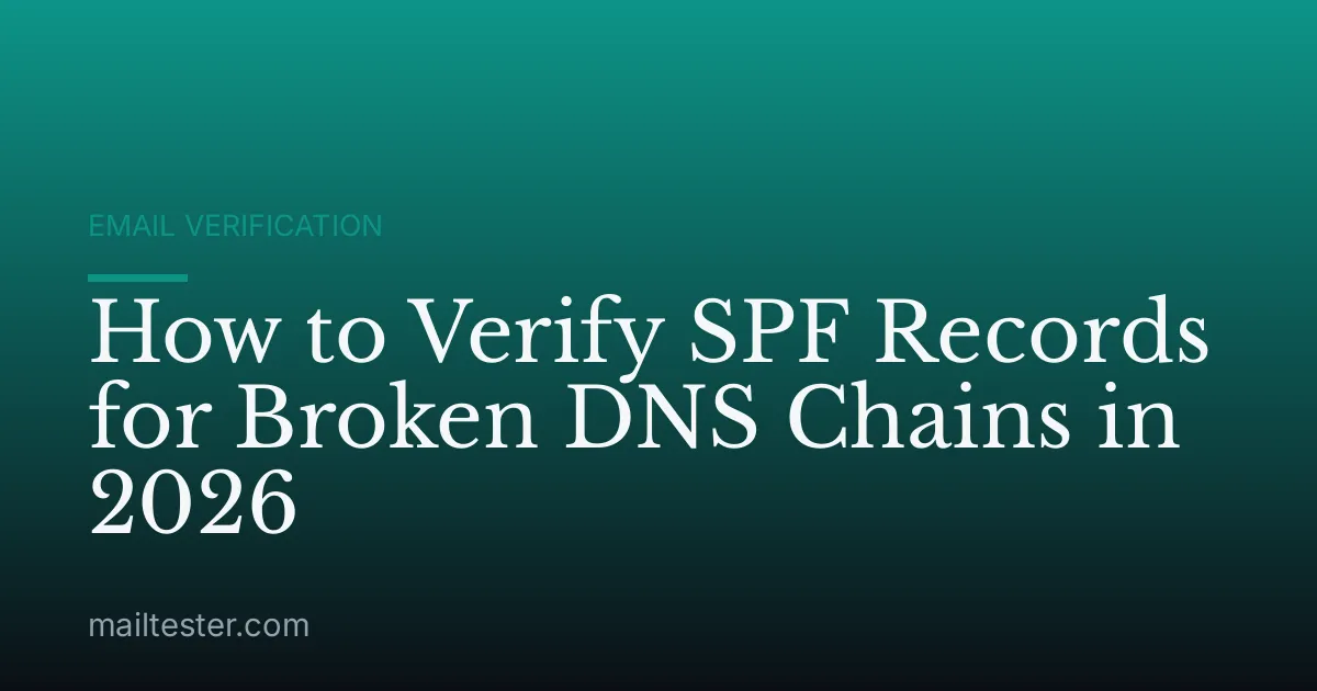 How to Verify SPF Records for Broken DNS Chains in 2026