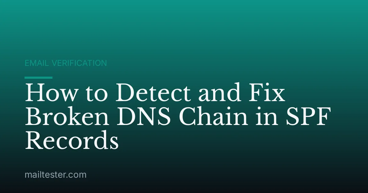 How to Detect and Fix Broken DNS Chain in SPF Records