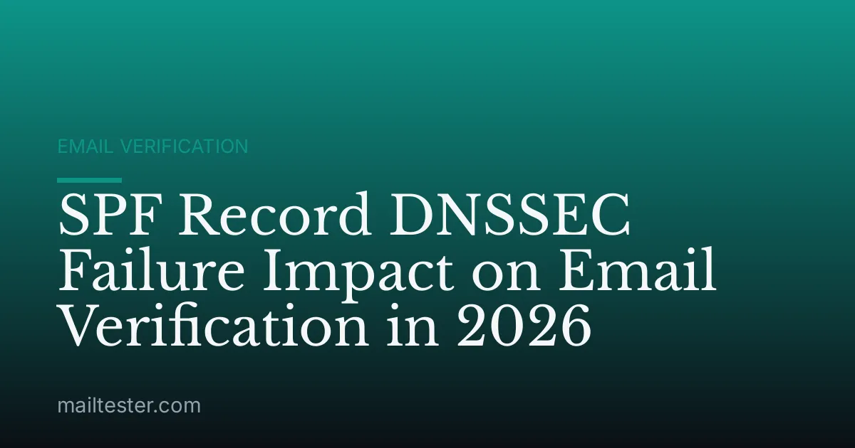 SPF Record DNSSEC Failure Impact on Email Verification in 2026