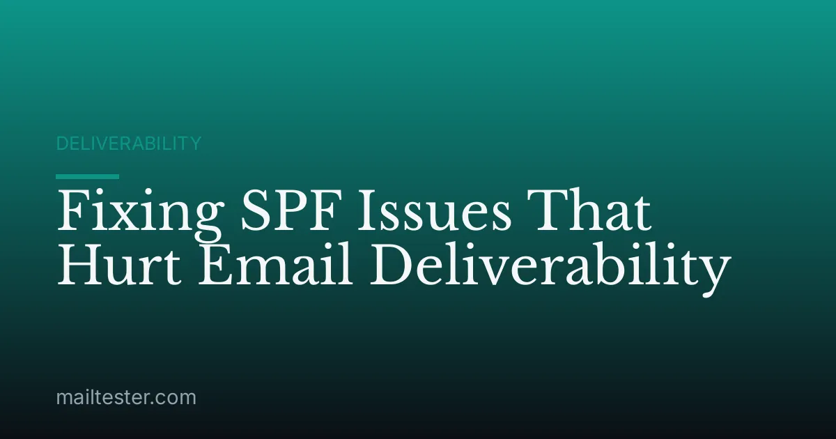 Fixing SPF Issues That Hurt Email Deliverability
