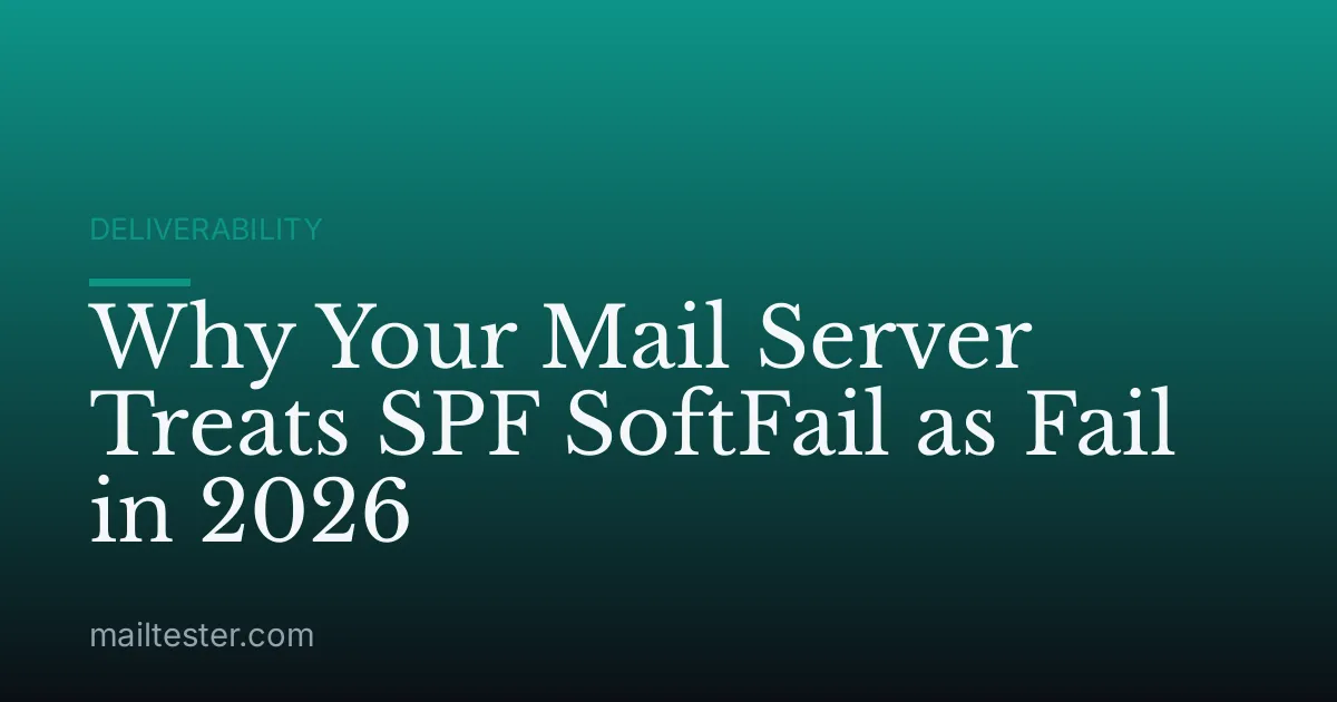 Why Your Mail Server Treats SPF SoftFail as Fail in 2026